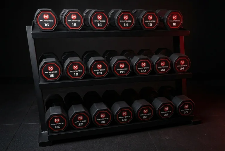 Rack com halteres emborrachados MAXFORCE
